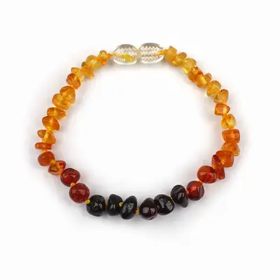 Amber Beaded Bracelet Irregular Shape Baltic Sea Baby