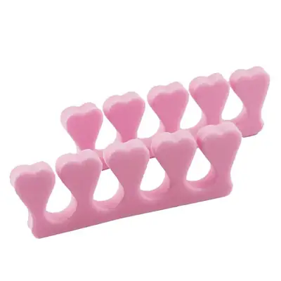 Peach Heart Nail Cotton Toe Separator Sponges