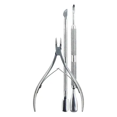 Stainless Steel Cuticle Nippers & Pusher Set