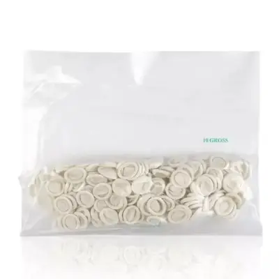 White Latex Finger Gloves Set Disposable Rubber