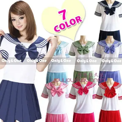 Pink Sailor Suit for Girls College Student Game Uniform