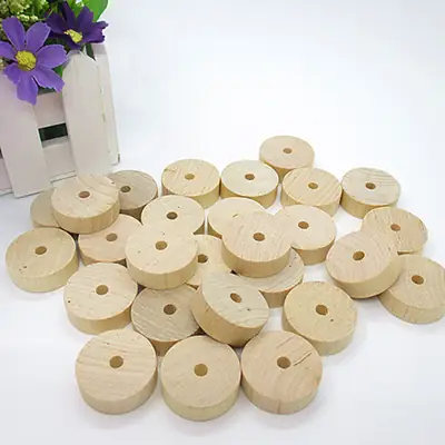 Small Round Wood Wheels for DIY Building Toy