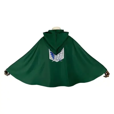 Allen Mikasa Long Cloak Survey Corps Freedom Wing Cosplay Suit Green