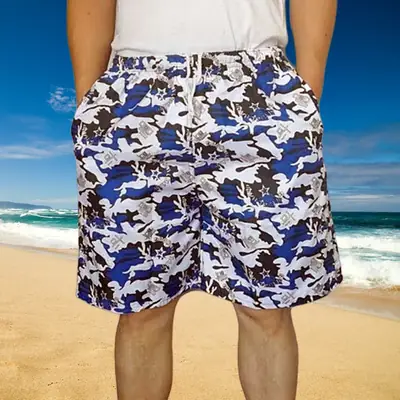 Men's 2025 Printed Beach Pants Thin Casual Straight