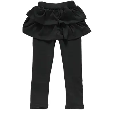 Girls Fleece Leggings Warm Winter Skirt Pants Set
