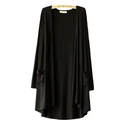 Black Long Sleeve Cardigan for Women Plus Size