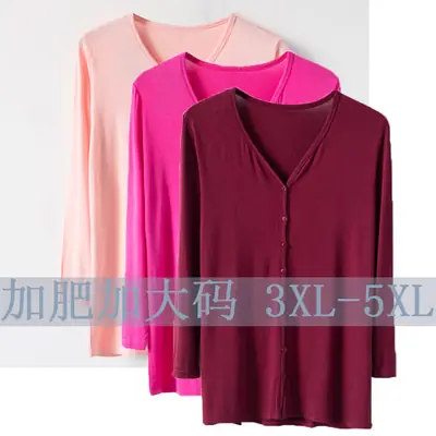 Fat Women's White Modal Cardigan Coat for Summer