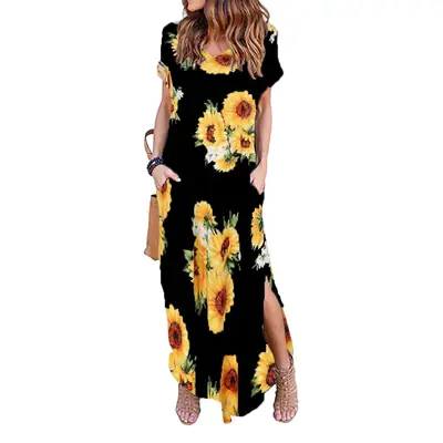Maroon Long Plus Dress 24 Color 9 Size