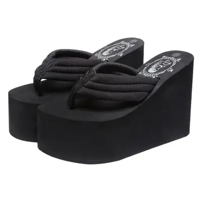 White Bohemian Platform Sandals 11cm Mid Heel