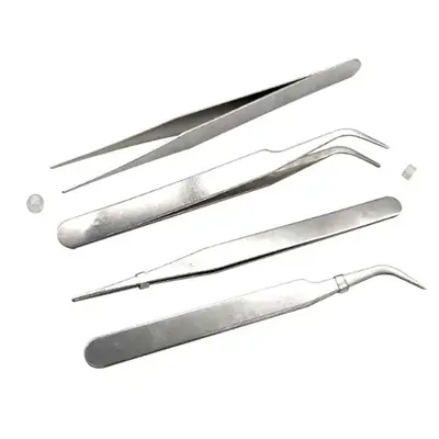 Stainless Steel Electronic Tweezers 1.23mm Precision
