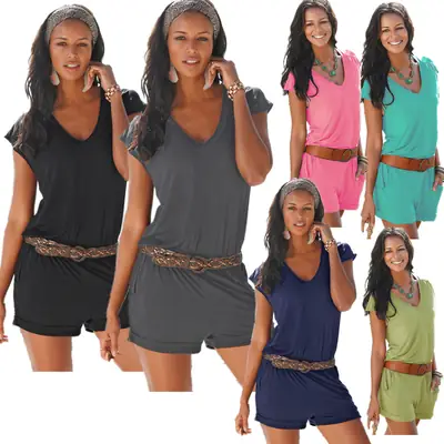 2023 Summer Sleeveless V-Neck Shorts Set Grey