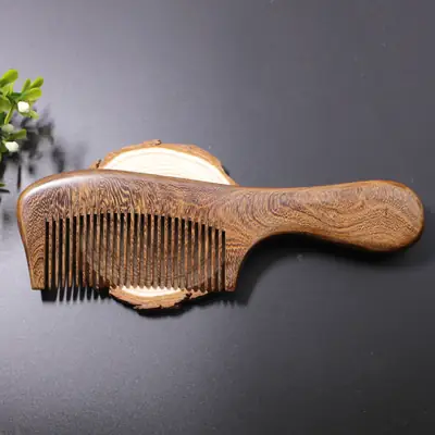 Natural Black Wood Hair Comb for Women