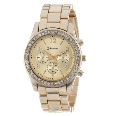 Women's Geneva Diamond Watch Steel Belt Silver