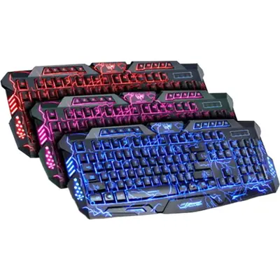 Manufacturers supply city square round M200 explosive crack game keyboard cl lol wired backlit keyboard luminous keyboard