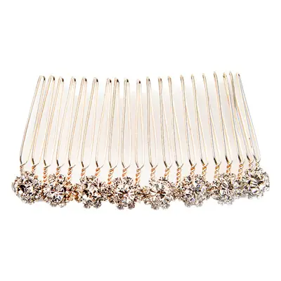 Full Rhinestone Bow Crown Hair Comb for Women