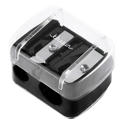 Double-Hole Pencil Sharper Stainless Steel Black 120Pc