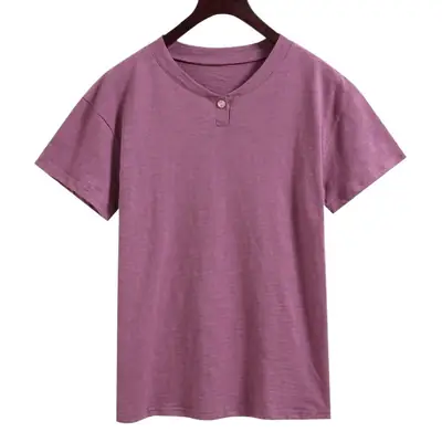 22 Summer Korean Model Real Shot Elastic Loose Cotton T-Shirt