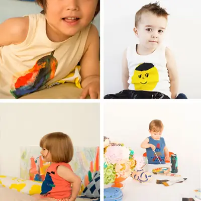 Kids Korean Style Yellow Smile Vest Base Shirt