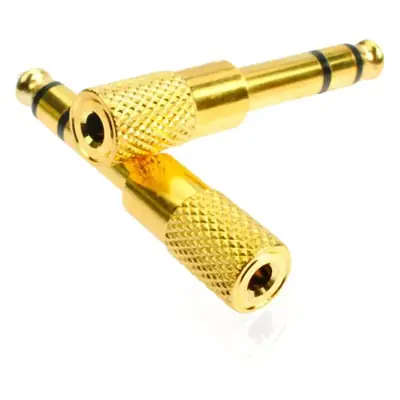 Electric Piano Drum Adapter 6.5mm to 3.5mm Gold