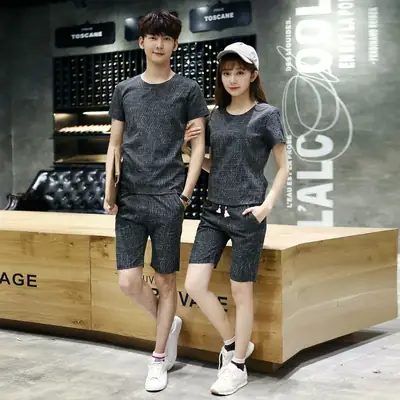 Men Korean Style Thin Short Sleeve T-Shirt & Shorts Set