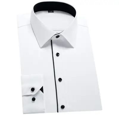 2025 Men's Long Sleeve Solid Mint Shirt Business Casual