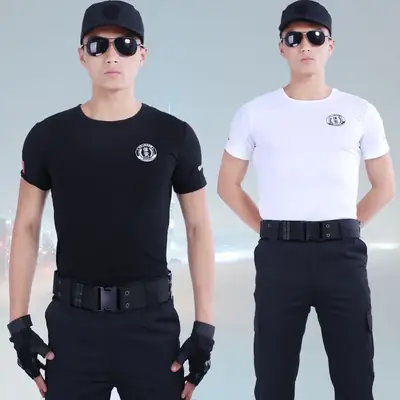 Black TEQIN Training T-Shirt with Logo & China Flag Patch