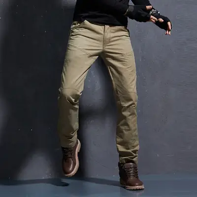 Men's Pure Cotton Slim Fit Straight Waist Pants