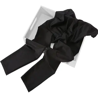 Black Slim Fit Stirrup Leggings with Foot Loops