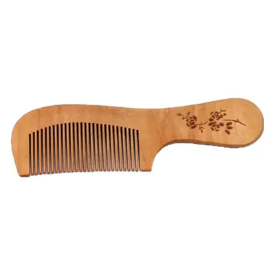 New Peach Wood Camphor Comb Month Shaped Handmade Gift