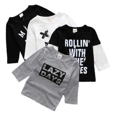 Black T-Shirt for Boys "FOR EV ER" Sunglasses Design