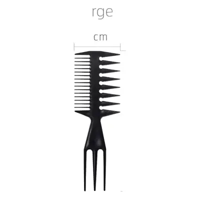 Black 3-Sided Barber Comb for Men