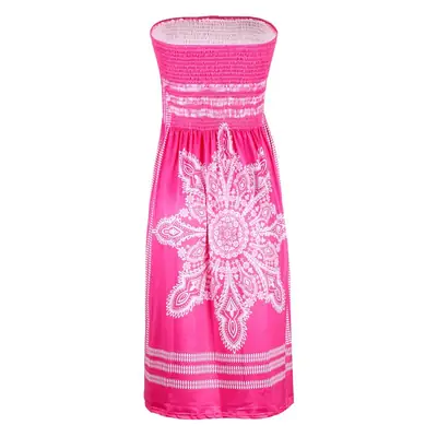 Candy Color Printed Chest Wrap Dress for Women
