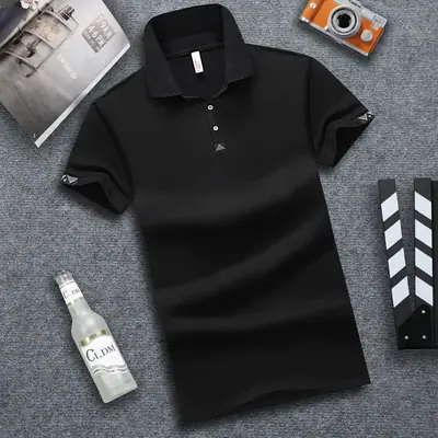 White Short-Sleeved Polo Shirt for Men