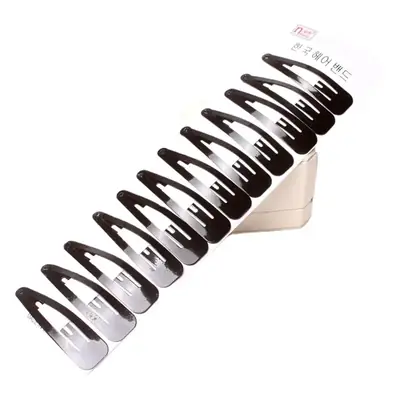 12-Piece Black Korean Style Hair Clips Set