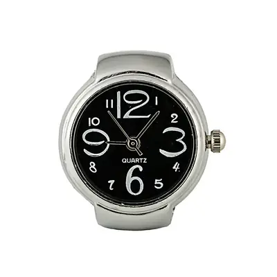 Quantis Real Shot Ring Watch Pink Diamond Disc Fashion Retro Style