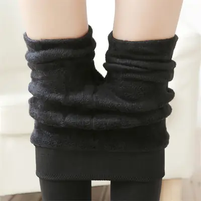 Fleece Lined Thick Leggings for Women Large Size
