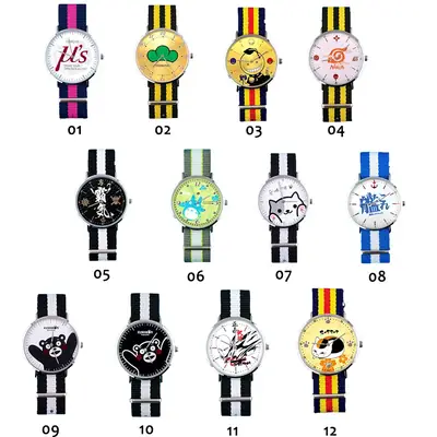 Huo Shadow Anime Cat Watch Black White Quartz