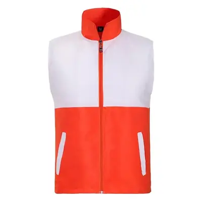 Men's Neon Green Vest with White Front Panel