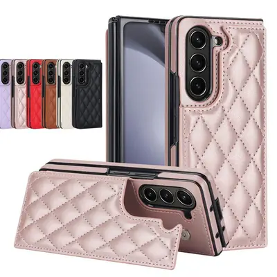 Samsung Z Fold6 Leather Phone Case Double Buckle