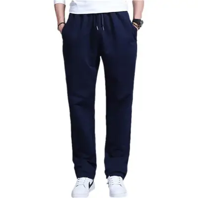 Men's Navy Blue Casual Sweatpants Large Size