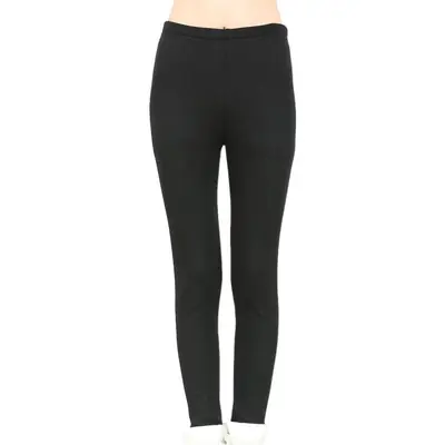 Fleece Leggings Women Warm Thick Black 6 Size