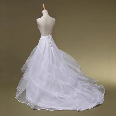 White Large Tail Skirt for Export Wedding Dress