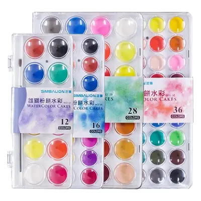 Male lion 28 Color 36 color solid watercolor transparent solid watercolor suit children painting painting painting paint
