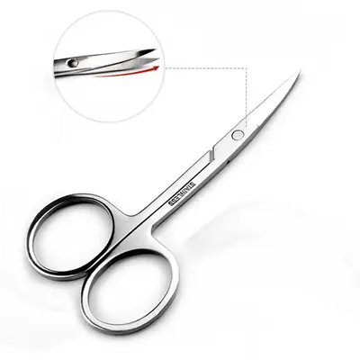 Stainless Steel Pointed Scissors for Makeup & Eyebrows