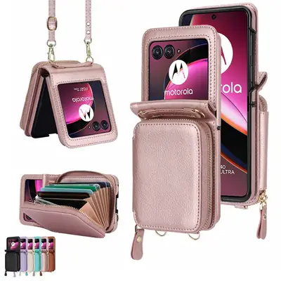 Moto 60 Ultra Foldable Wallet with Card Holder & Lanyard