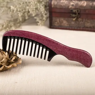 Rosewood Horn Hair Comb Large Double Curved Wholesale