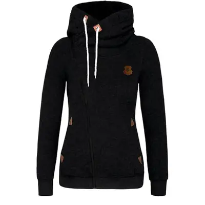 Pink Side Zipper Hoodie Jacket for Women