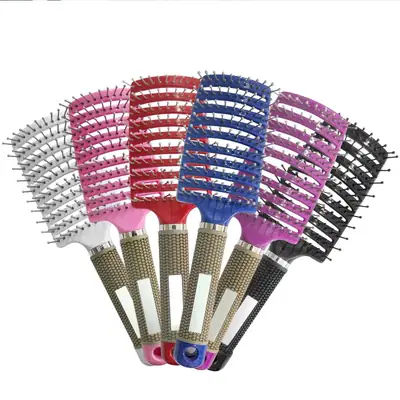 Purple Large Curved Hair Comb for Women
