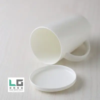 Large White Ceramic Cup with Handle for Gifting