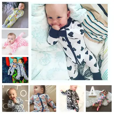 Baby Dinosaur Printed Jumpsuit Set for Newborns